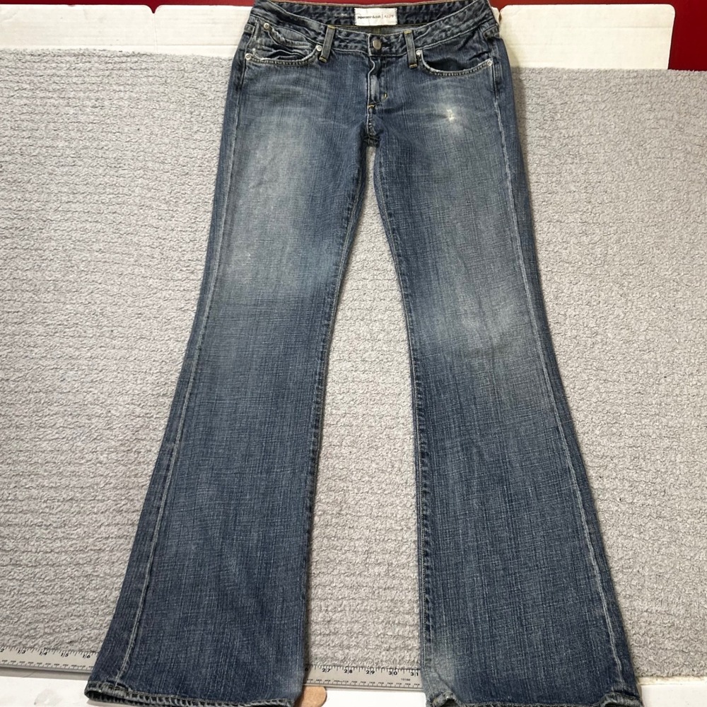 Paperdenim&cloth Jeans Liberty Low Rise 29 Blue Y2K Vintage Cyber Grunge Flare